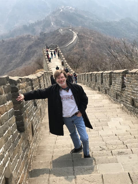 Allen Steele visiting the Great Wall of China
