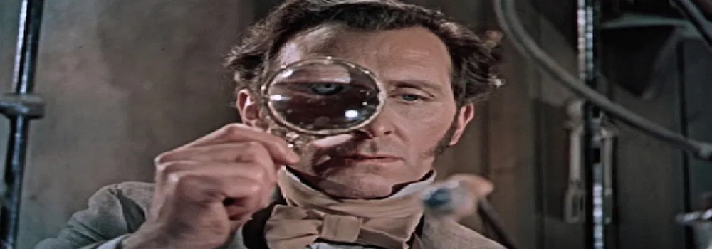 Peter Cushing in The Curse of Frankenstein (1957)