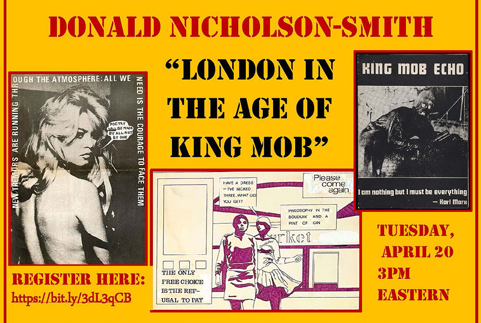 London in the Age of King Mob poster,Yale Beinecke event